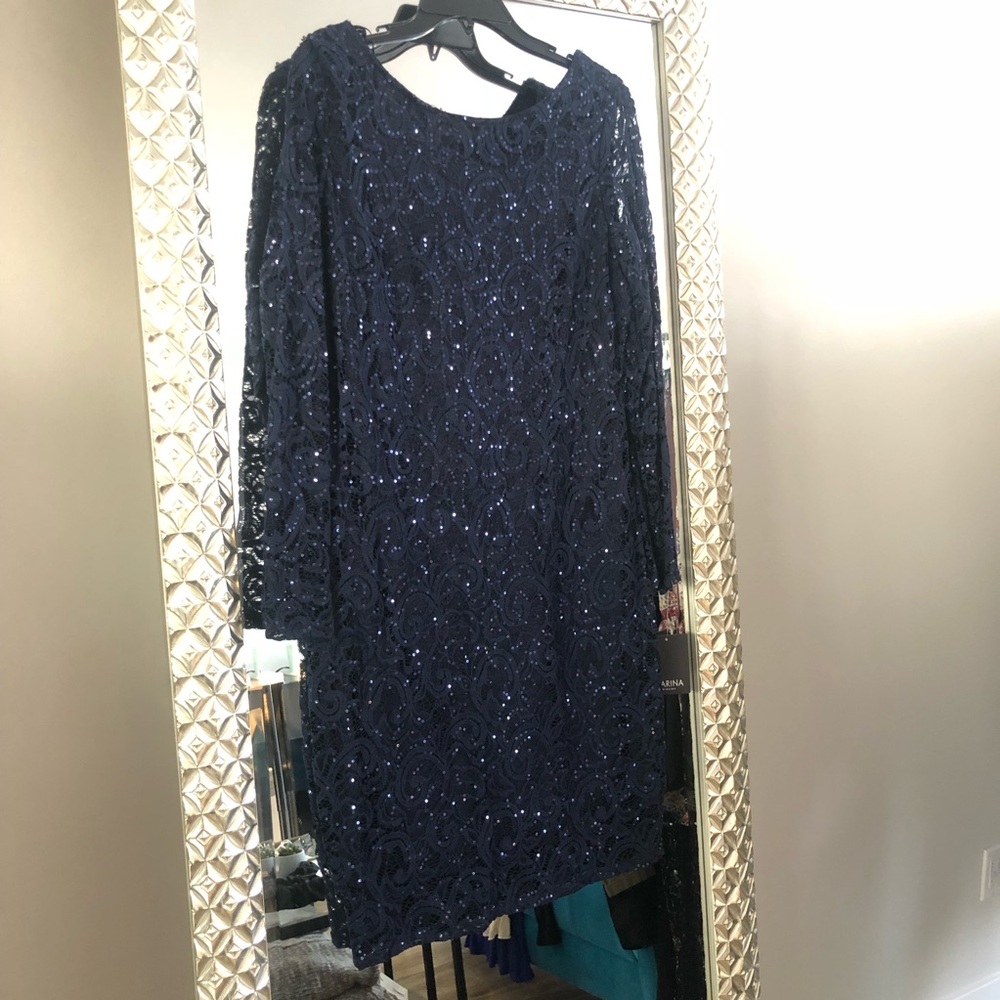Marina Long Sleeve Lace Dress